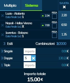 Sistemi Calcio Scommesse