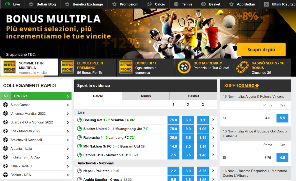 Betfair Scommesse