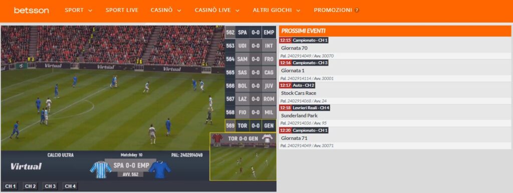 Betsson Giochi Virtuali