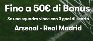 Bonus Arsenal Real Madrid Betsson