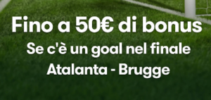 Bonus Atalanta Brugge su Betsson
