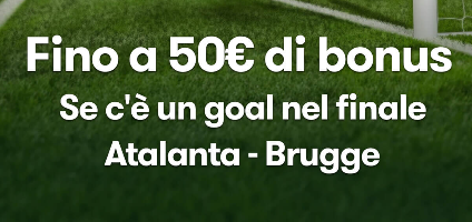 Bonus Atalanta Brugge su Betsson
