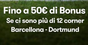 Bonus Barcellona Dortmund Betsson