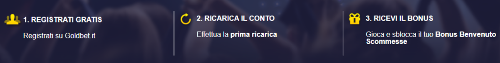 Bonus Benvenuto Goldbet
