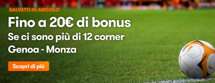 Bonus Genoa Monza su Betsson