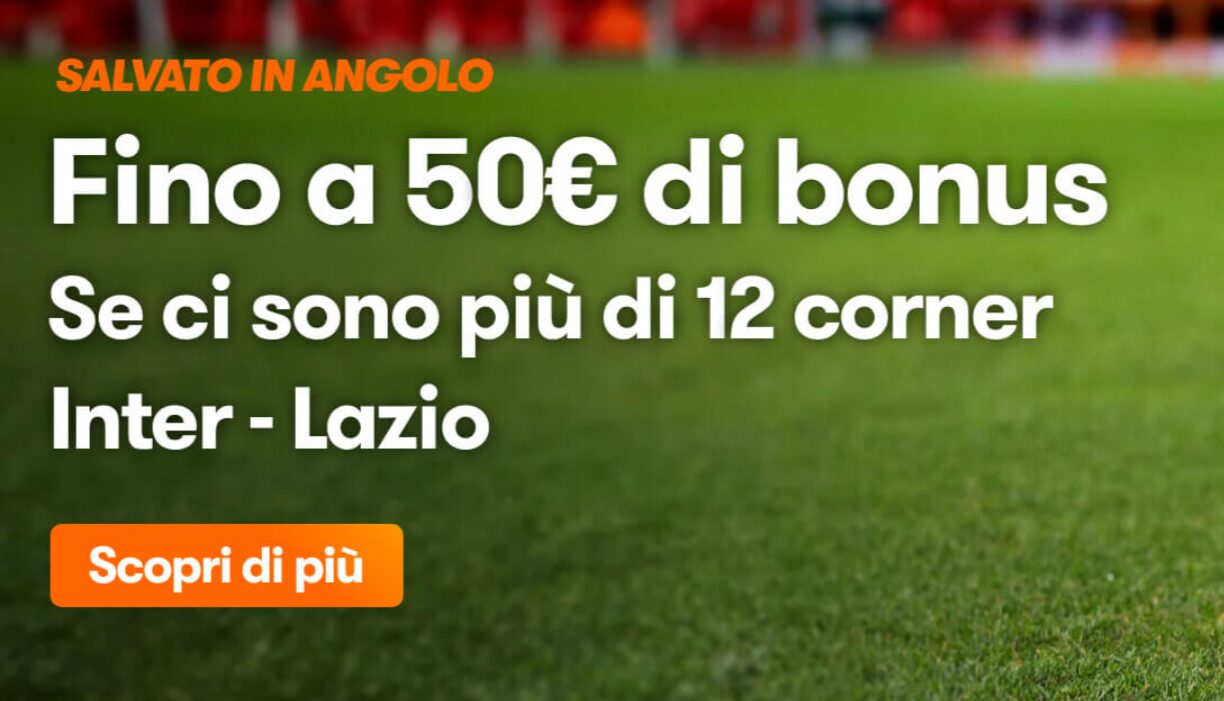 Bonus Inter Lazio su Betsson
