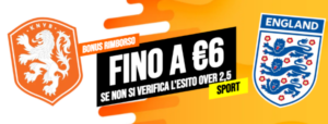 Bonus Olanda Inghilterra su VinciTu