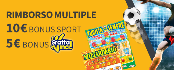 Bonus Rimborso Multiple su Planetwin365: 15€ in Regalo! 1 Bonus Rimborso Multiple su Planetwin365