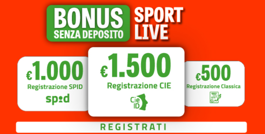 Bonus Senza Deposito Scommesse Live Betflag