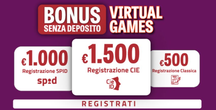 Bonus Senza Deposito Scommesse Virtuali Betflag