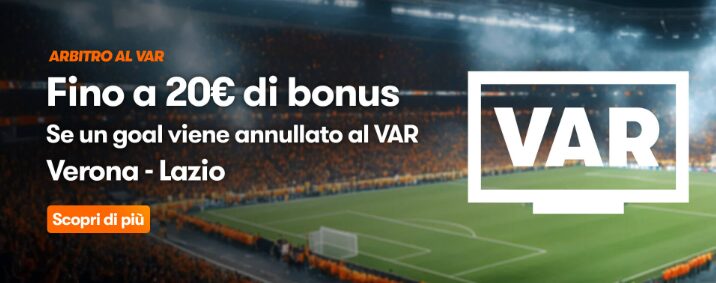 Bonus Verona Lazio su Betsson: 20€ in Regalo! 1 Bonus Verona Lazio su Betsson