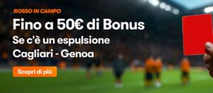 Bonus per Cagliari Genoa su Betsson