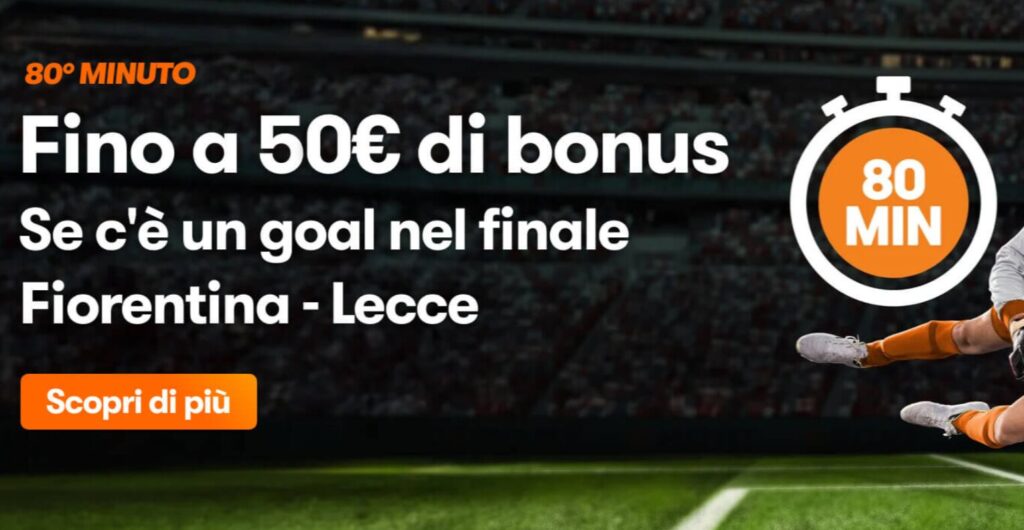 Bonus per Fiorentina Lecce su Betsson