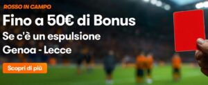 Bonus per Genoa Lecce Betsson