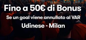 Bonus per Udinese Milan