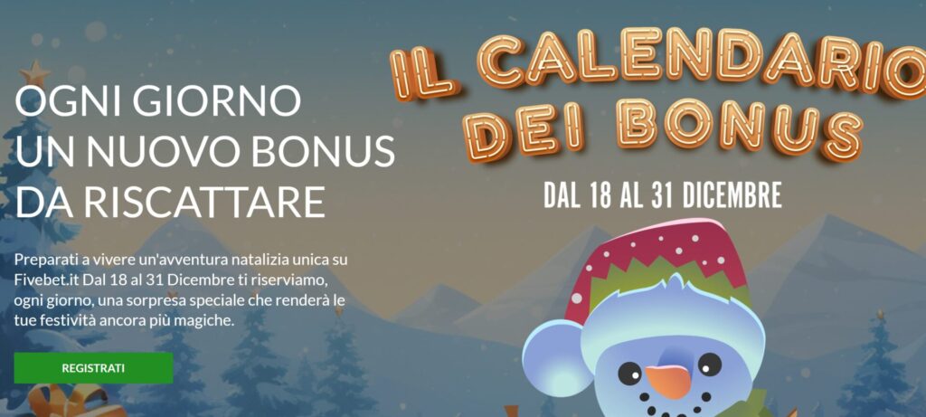 Calendario dei Bonus su Fivebet