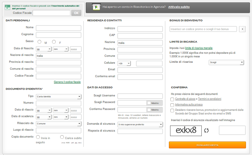 Come Aprire un Conto di Scommesse Online su Sisal