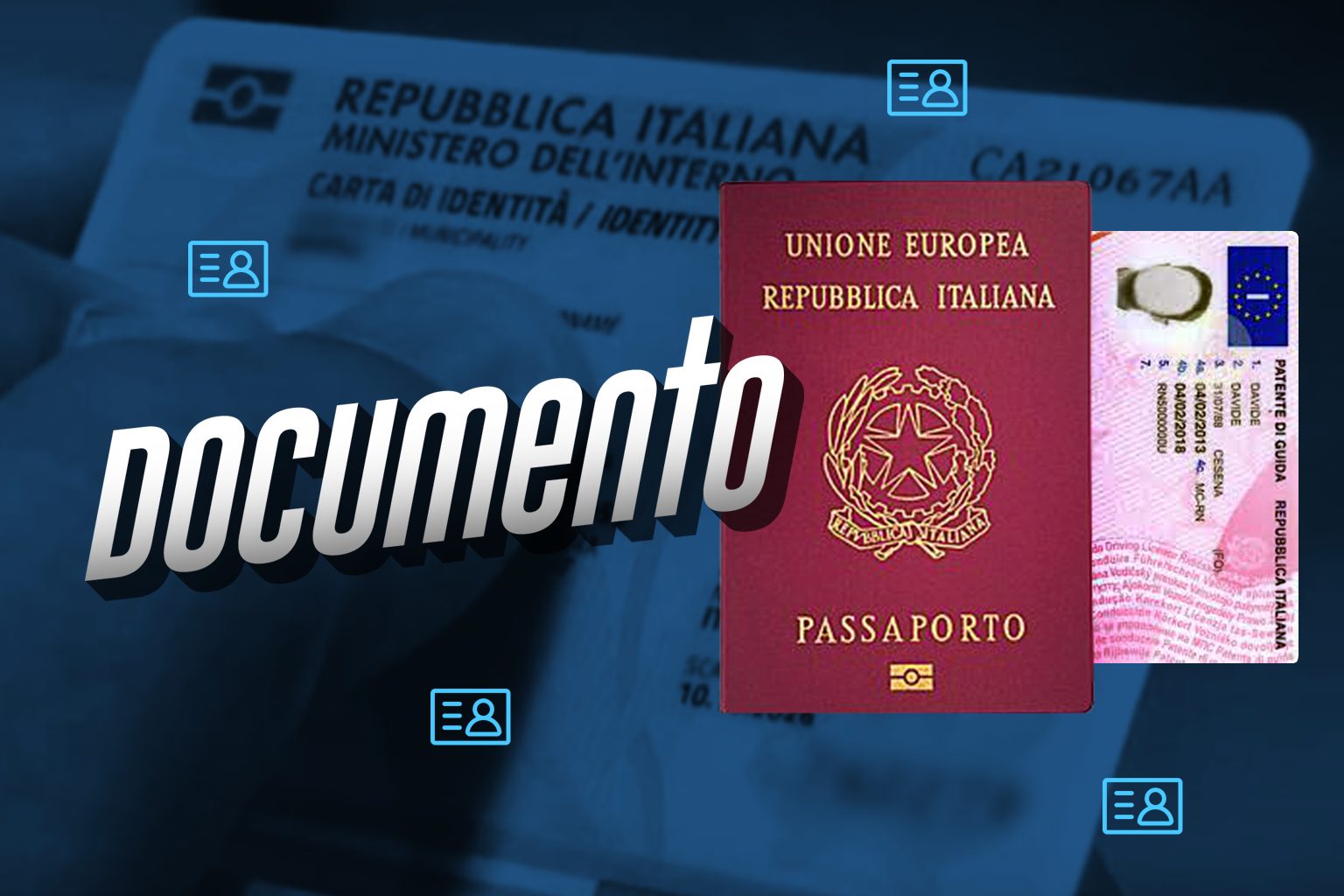 inserire dati carta identità o passaporto