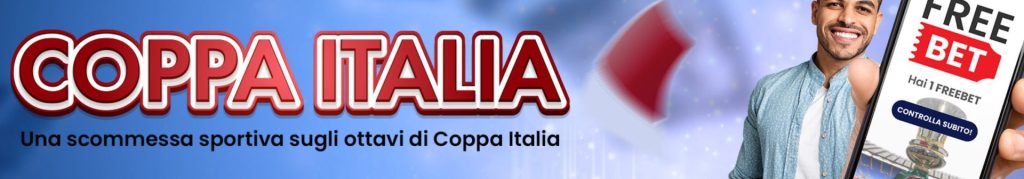 Registrati su BetItaly: Per Te una Freebet per la Coppa Italia! 1 Freebet su Betitaly