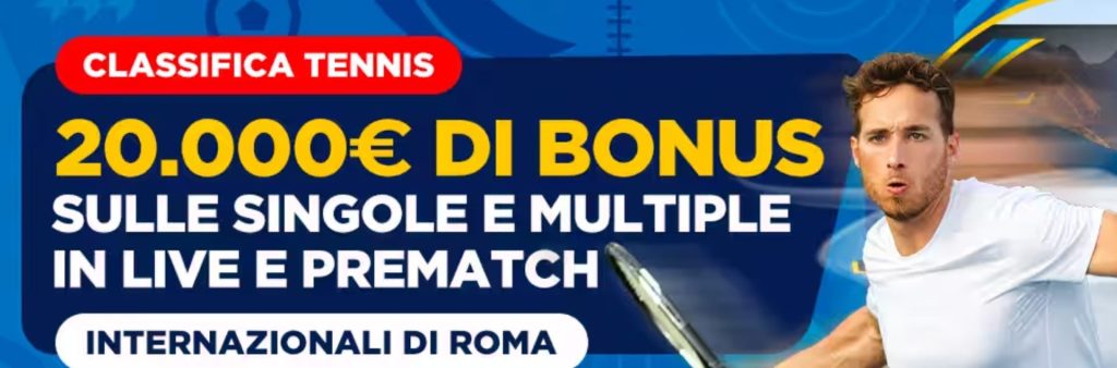 Goldbet Lancia la Classica Tennis: 20.000€ in Palio 1 Goldbet Promo Classifica Tennis