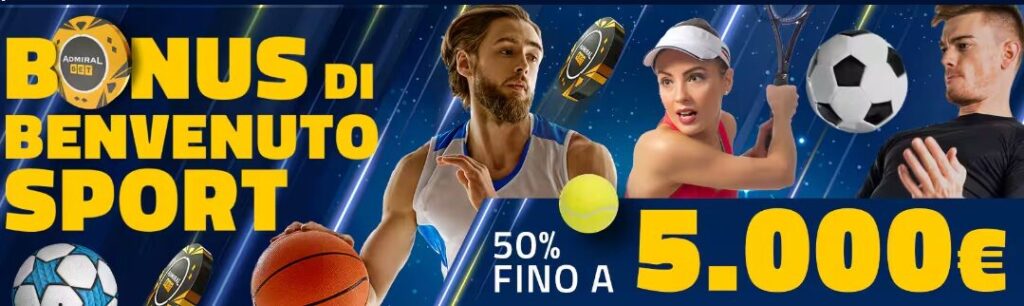 Bonus Admiralbet Sport 50% fino a 5000€