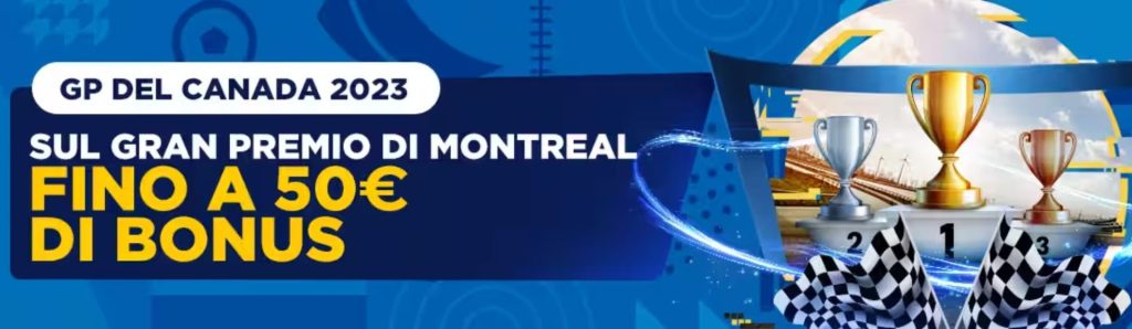 Gran Premio di Montreal: su Goldbet Bonus di 50€! 1 Promo Goldbet Gran Premio Montreal