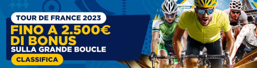 Goldbet Promo Tour de France: Fino a 2.500€ di Bonus! 3 Promo Goldbet Tour de France