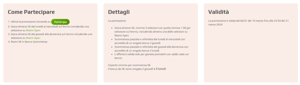 Promo Miami Open su Netbet: 10€ di Bonus! 2 Promo Miami Open su Netbet Come Funziona
