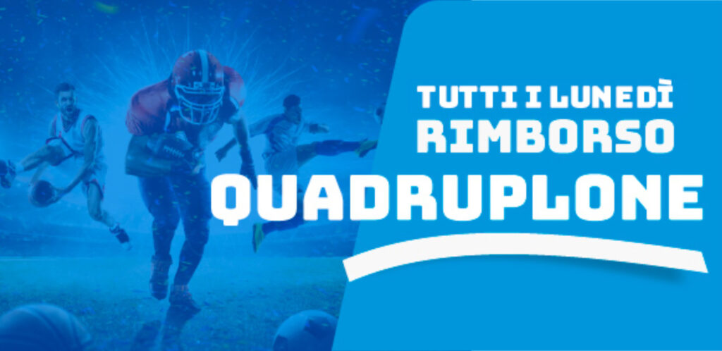 BetFlag: Scopri la Promo Quadruplone del Lunedì 1 Promo Quadruplone Betflag