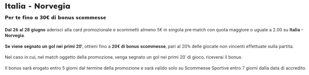 Promo Sisal per Italia-Norvegia: 30€ di Bonus! 2 Promo Sisal Italia Norvegia Under 21