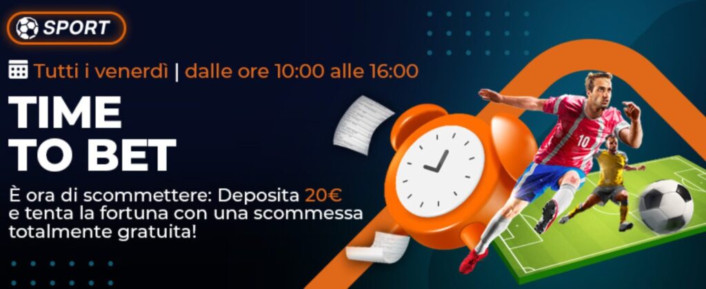 Promo Time To Bet su Sportbet