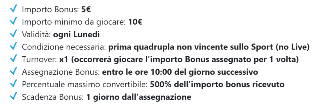 BetFlag: Scopri la Promo Quadruplone del Lunedì 2 Regole Promo Quadruplone